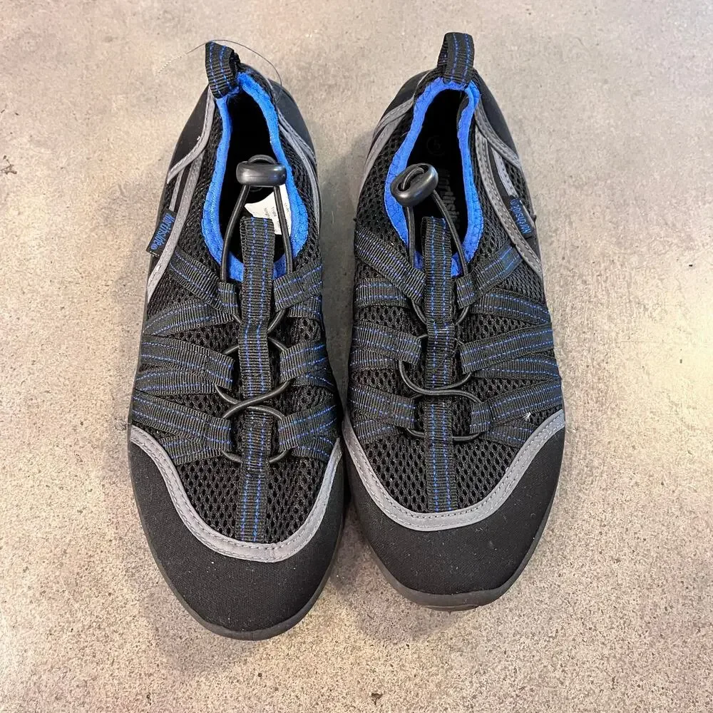 Black blue outdoor swim water shoes big boys size 5 hard sole great conditions